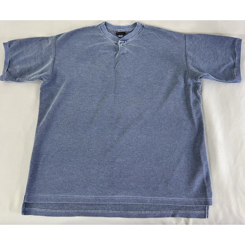 Vintage Gramicci T-Shirt Men's XL Short Sleeve Blue Gray Preppy Retro Party Y2K